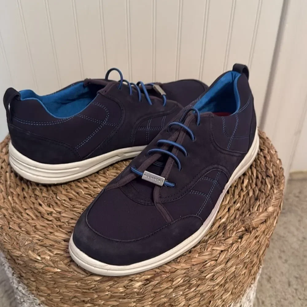Rockport XCS Adidas WT Elastic Laceup |M76844 Deep Ocean| Size 9.5 - Great